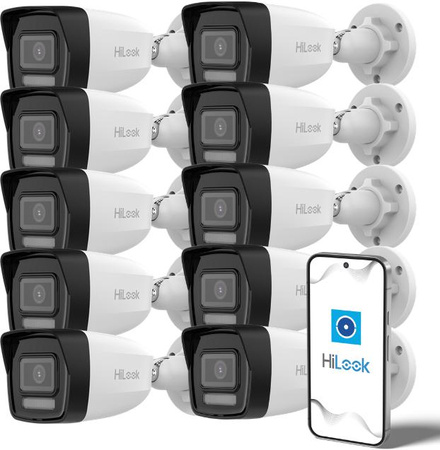 Zestaw monitoringu Hilook 6 kamery IP IPCAM-B8-30DL z dyskiem 2TB