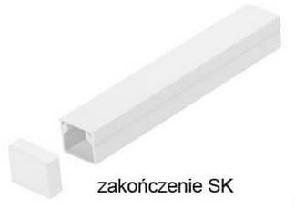 Osprzęt do listew elektroinstalacyjnych, zakończenie BIAŁY SK 60x40 (1szt.)