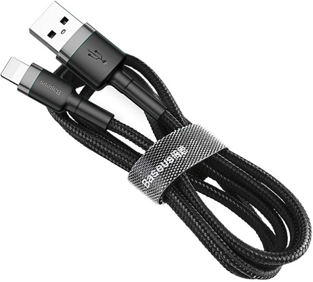 Kabel USB-A / Lightning iPhone Baseus Cafule CALKLF-RG1 300cm Apple 2A Czarno-szary