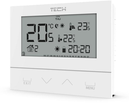 Przewodowy dwustanowy regulator pokojowy biały ST-292v3 Tech sterowniki