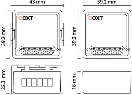 Moduł OXT przekaźnik 1 obw. pomiar 16A ZigBee Tuya