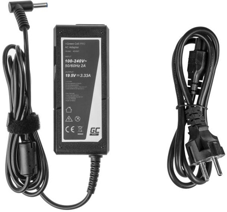 Zasilacz Ładowarka Do Laptopa Hp Green Cell PRO AD49P 19,5V 3,33A 65W 4,5mm/3,0mm