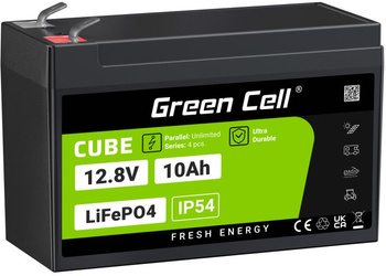 AKUMULATOR LITOWO-ŻELAZOWO-FOSFORANOWY LiFePO4 Green Cell Cube 12.8V 10Ah LFPGC12V10AH