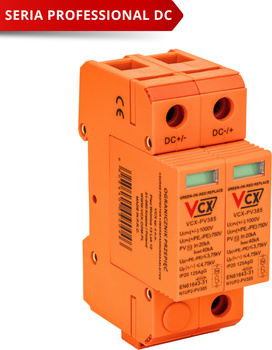Ogranicznik przepięć fotowoltaiczny DC klasy C 2P (T2) 1000V PV 385 VCX