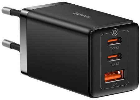 Ładowarka sieciowa Baseus GaN 5 Pro CCGP120201 65W 1x USB-A 2x USB-C PD 3.0 QC 4.0 + kabel USB-C