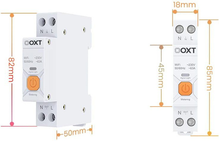 Inteligentny Sterownik OXT | 63A | Licznik | WiFi | Tuya T335