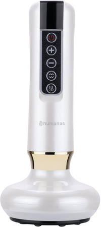 Masażer antycellulitowy z funkcją bańki chińskiej Humanas DermaSmooth - biały