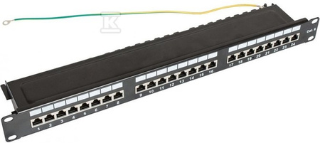 PANEL KATEGORII 6 FTP 19" 1U, 24XRJ45