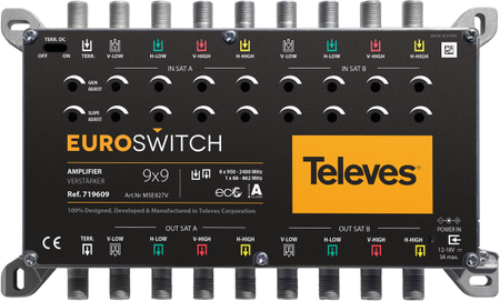 Wzmacniacz EuroSwitch 9 wejść 27/31dB (ref.719609)