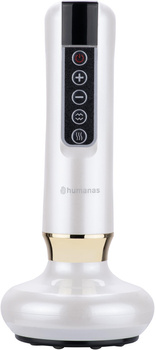 Masażer antycellulitowy z funkcją bańki chińskiej Humanas DermaSmooth - biały