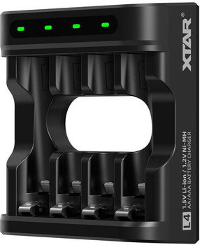 Ładowarka do akumulatorów R03 / AAA oraz R6 / AA Li-ion 1,5V / NiMH Xtar L4