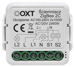 Moduł OXT mini ściemniacz 2 obwody ZigBee TUYA T266