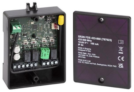 Sterownik/radioodbiornik FAAC XR2N FDS 433-868 2-kanałowy uniwersalny (787023)