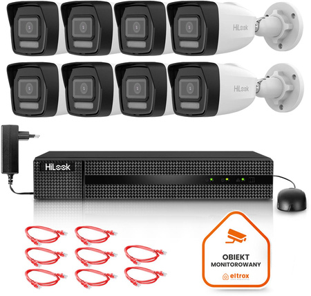 Zestaw monitoringu Hilook 6 kamery IP IPCAM-B8-30DL z dyskiem 2TB