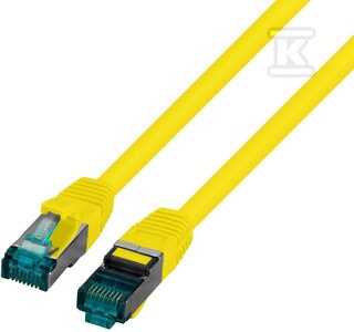 PATCHCORD RJ45 S/FTP 6A LSZH ŻÓŁ 3