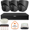 Zestaw monitoringu IP BCS Point 3x Kamera BCS-P-EIP28FWR3-Ai2-G Rejestrator z dyskiem