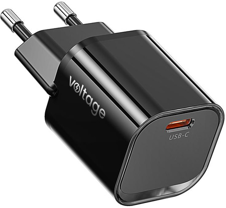 Ładowarka sieciowa Voltage GaN Quick Mini 20W PD 3.0 QC 3.0 USB-C czarna
