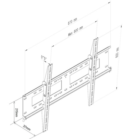 Uchwyt Do TV LCD/LED AR-88XL ART 37-100" 80KG reg. pion 37mm maxVESA 800x600
