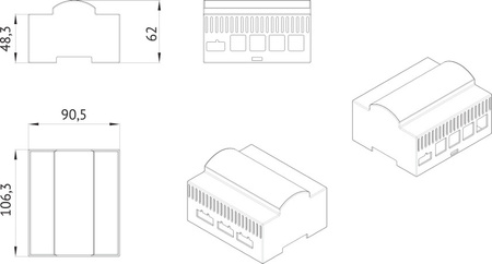 ACO PS45-15-PRO-13 Zasilacz video DIN 15V, 3A