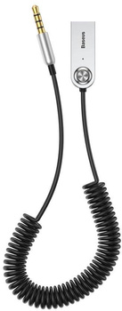 Baseus BA01 odbiornik dźwięku Bluetooth 5.0 kabel adapter audio AUX jack czarny (CABA01-01)
