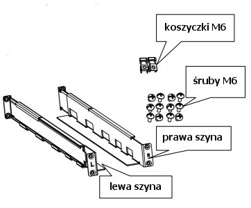 Zestaw Szyn Montażowych Do Szaf 19" PowerWalker DLA UPS VFI