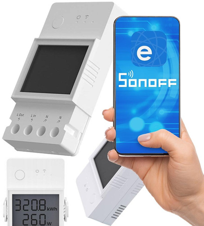 Sonoff pow elite | POWR320D | przekaźnik wifi z funkcją pomiaru zużycia prądu i mocy