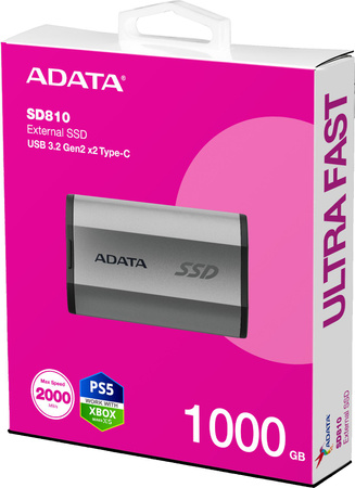 Dysk SSD Adata SD810 External 1TB USB3.2 srebrny