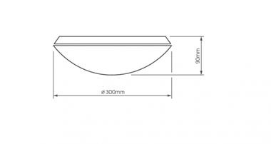 PLAFON LED OKRĄGŁY MEGAN SMART BIAŁY OPRAWA 15W NW 4000K 1300LM FI300 IP65 PC CZUJNIK RUCHU HF