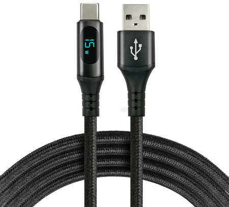 KABEL USB-A / USB-C LCD everActive CBB-1CBL 100cm 3A