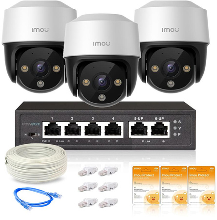 Zestaw 4 kamer IP Imou Cruiser 4MP POE z chmurą Imou Protect Basic