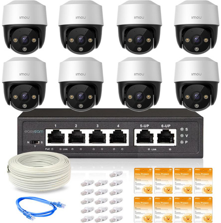 Zestaw 4 kamer IP Imou Cruiser 4MP POE z chmurą Imou Protect Basic