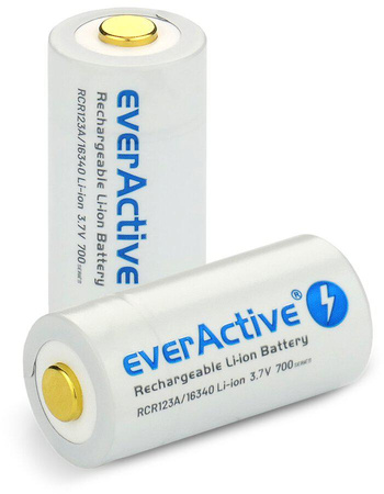 Akumulatorek 16340 / R-CR123 3,7V everActive 700mAh (1 szt.) z zabezpieczeniem