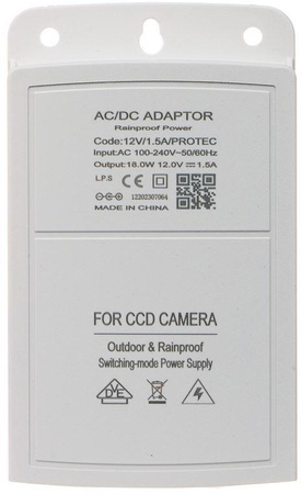 ZASILACZ PROTEC 12V/1.5A 1749