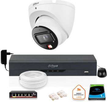 ZESTAW Kamera IP Dahua 6mpx IPC-HDW1639T-A-IL-0280B-S6 + DYSK