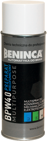 CHEMIA: Preparat wielofunkcyjny Beninca BPW40 400ml do bram/automatyki/napędów