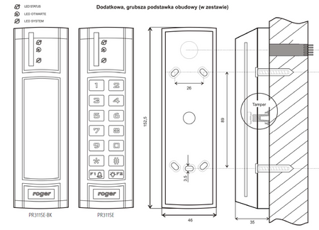 Kontroler dostępu ROGER PR311SE
