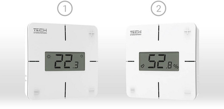 Bezprzewodowy regulator pokojowy mechaniczny czarny R-8X Tech Sterowniki