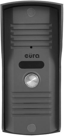 Domofon ''EURA'' ADP-51A3 ''DIFESA'' - 1-rodzinny, 2 unifony, interkom, grafit