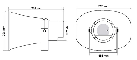 GŁOŚNIK TUBOWY HQM-ZT301 30W 100V BIAŁY