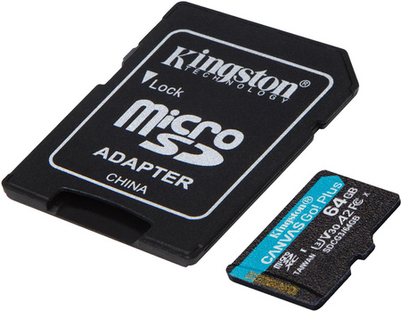 Karta pamięci microsd kingston canvas go plus microsdxc C10 UHS-I 64GB