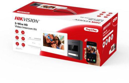 Zestaw wideoodomofonowy Hikvision DS-KIS704EY/Aluminum