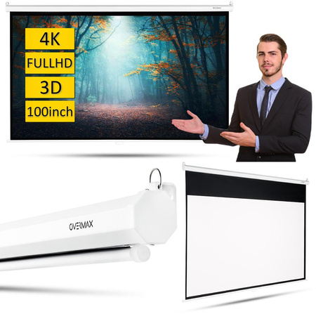 EKRAN PROJEKCYJNY 16:9 OVERMAX OV-SEMI-AUTOMATIC SCREEN 100"