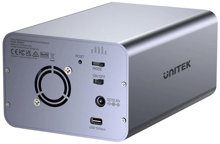 Unitek Obudowa RAID do dysku SATA 2.5''/3.5'' 4 tryby 40TB USB C 10Gb/s