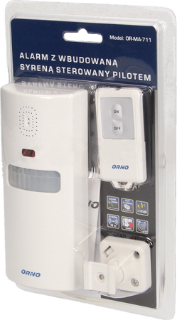 Alarm z wbudowaną syreną ORNO OR-MA-711