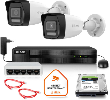 Zestaw monitoringu Hilook 8 kamery IP IPCAM-B8-30DL z wbudowanym dyskiem 2TB