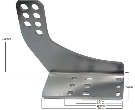 Uchwyty MOD.12/90 poza słupek do napędów z otworami 12mm: CAME, ROGER, FAAC, Genius, DTM, Proxima, Hato, Tousek itd.