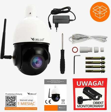 Kamera IP Orllo Z10 Zewnętrzna Obrotowa WiFi 4Mpx ZOOM x18 POE