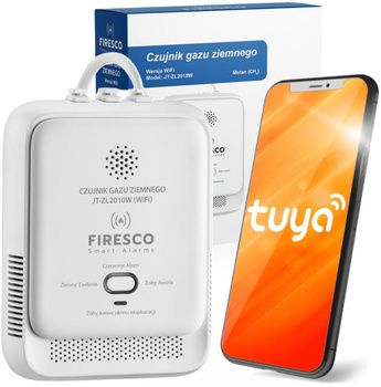 Czujnik gazu ziemnego firesco JT-ZL2010W z wifi alikacja tuya