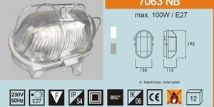 OPR.OŚW.7063NB 100W/OVAL/BIA/BAK/OSŁ.M