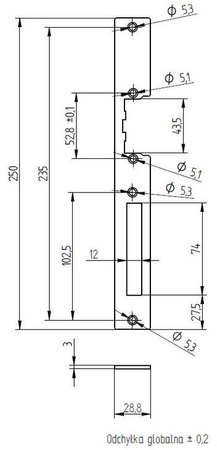 SZYLD ELEKTRA DO KASET CYNKOWANY